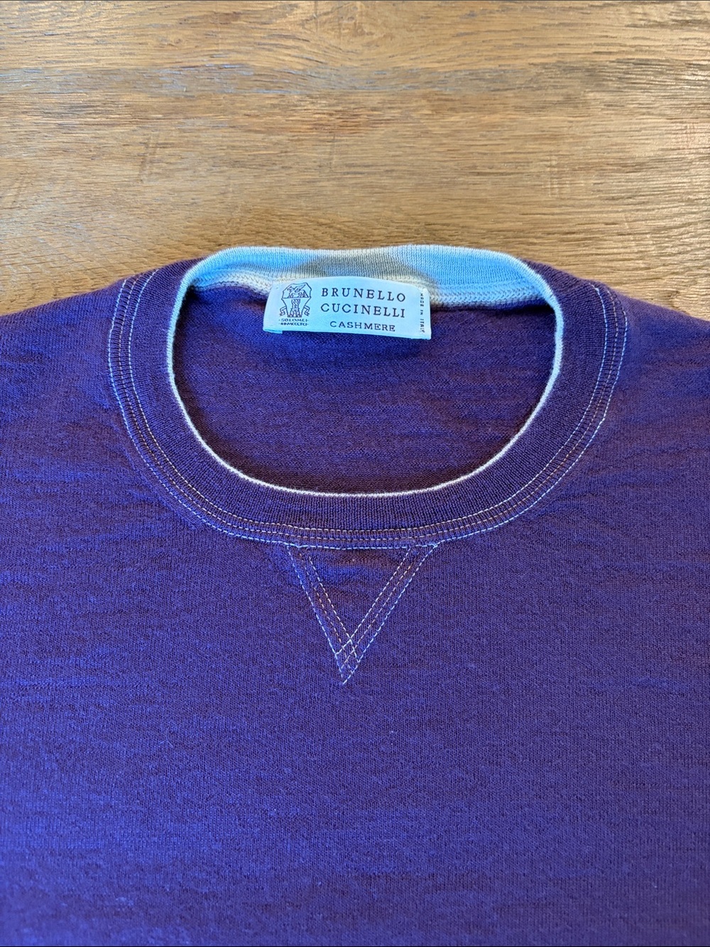 Brunello Cucinelli Purple Cashmere & Wool Sweater 52 L